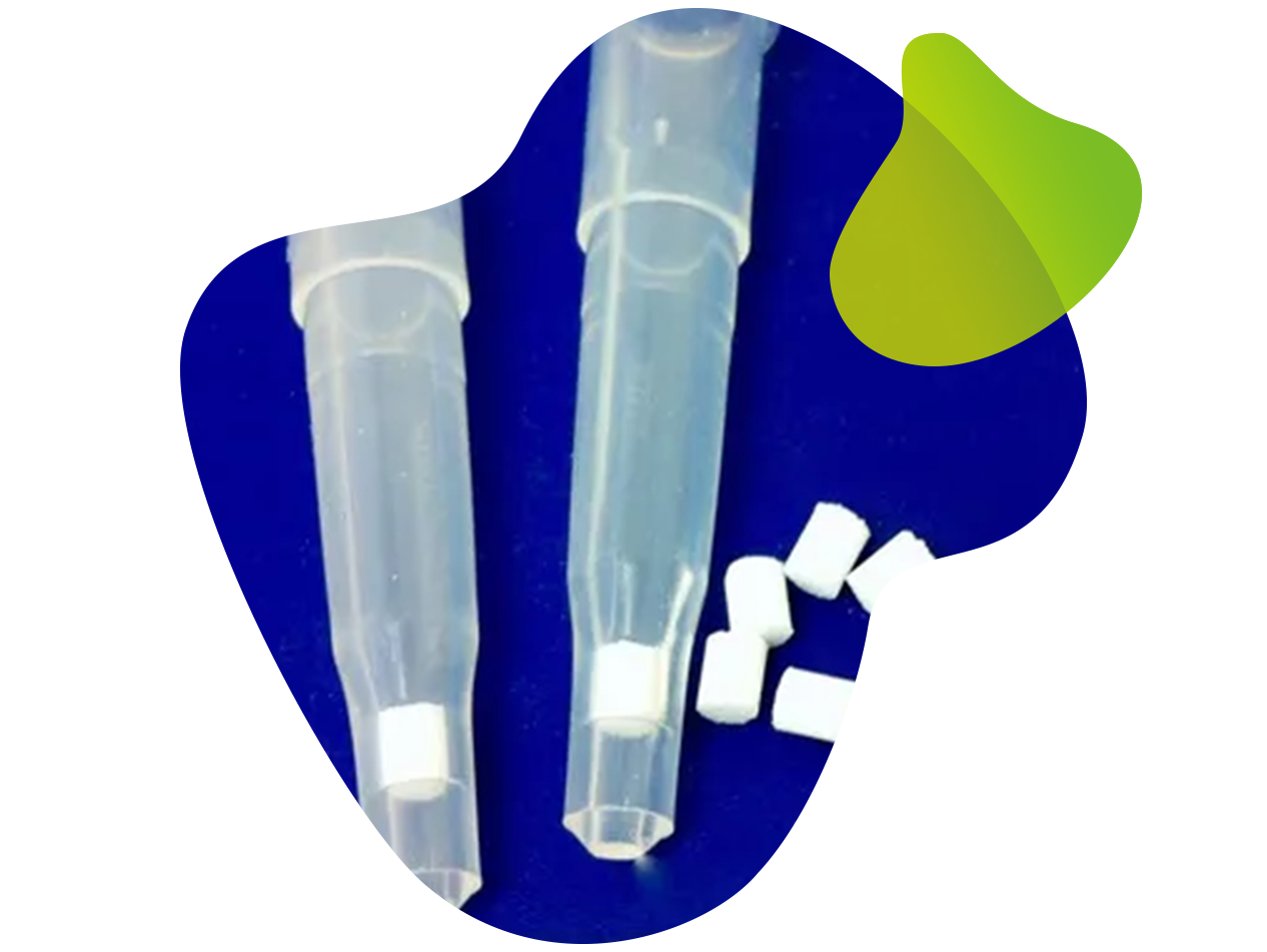 Pipette-style PolyFrit synthesis columns and loose fritted supports